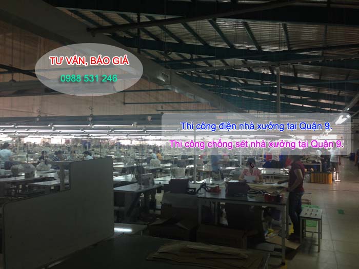 thi cong dien nha xuong