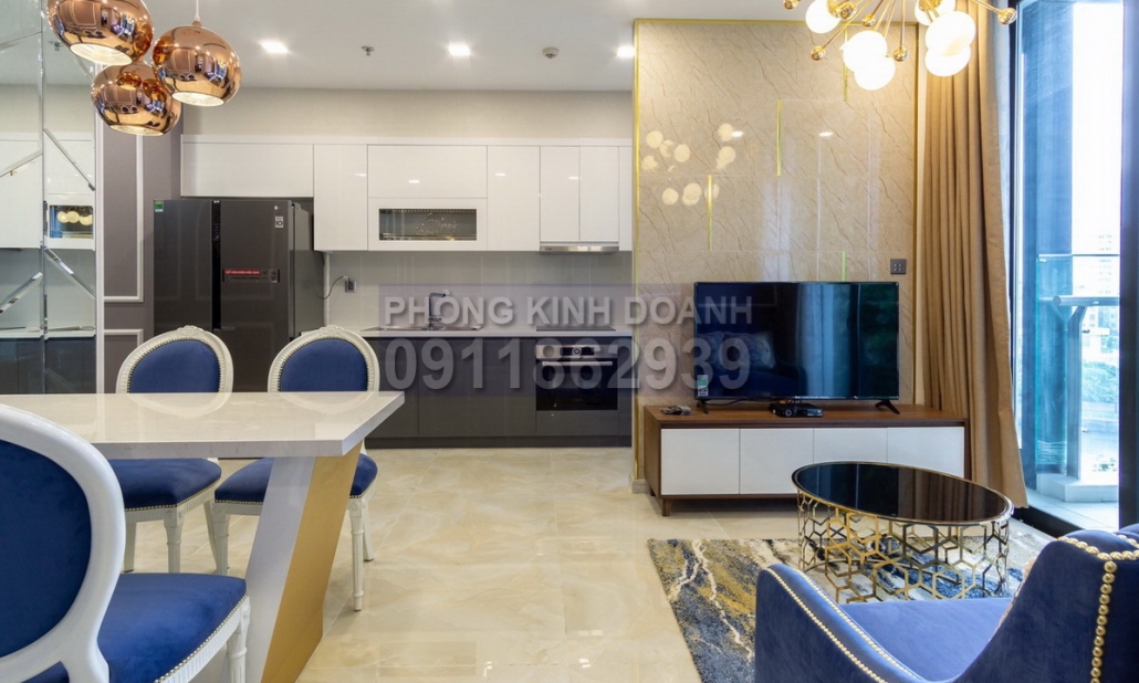 Vinhomes Golden River bán Aqua 1 căn hộ số 6 74m2 2 phòng ngủ view sông