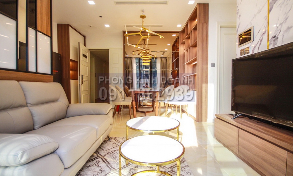 Vinhomes Golden River cho thuê view city 2 phòng ngủ tầng 45 A1 nhà đẹp